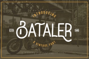 Bataler: A Vintage Retro Font for Elegant Branding
