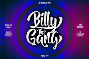 Billy the Gang: A Bold Brush Font for Creative Makers