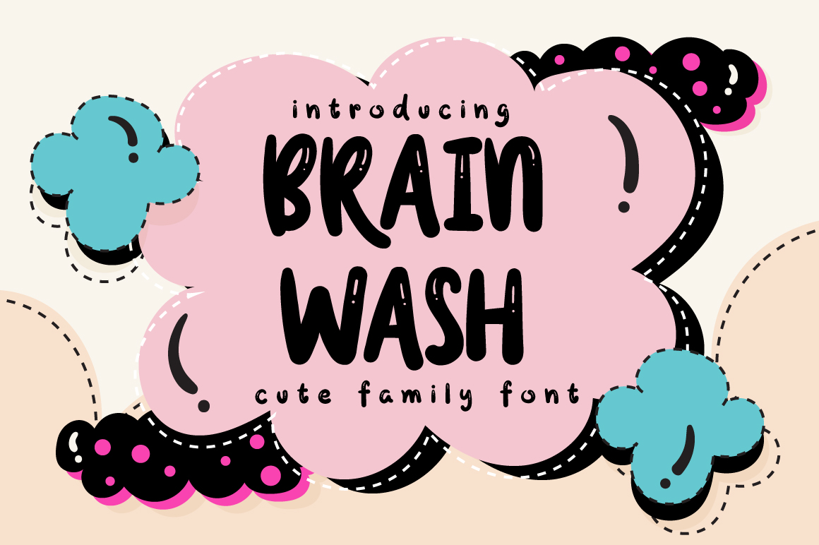 Brain Wash: The Perfect Creative Font for Cute Craft Projects