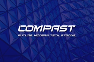 Compast: A Futuristic Display Typeface for Bold Editorial Design