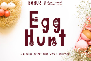 Egg Hunt: A Festive Display Font for Spring Branding Projects