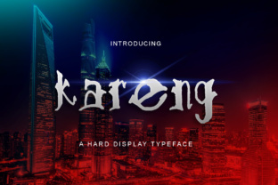 Kareng: The Bold Display Font for Handmade Crafts