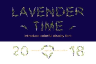 Lavender Time: A Botanical Display Font for Editorial Design
