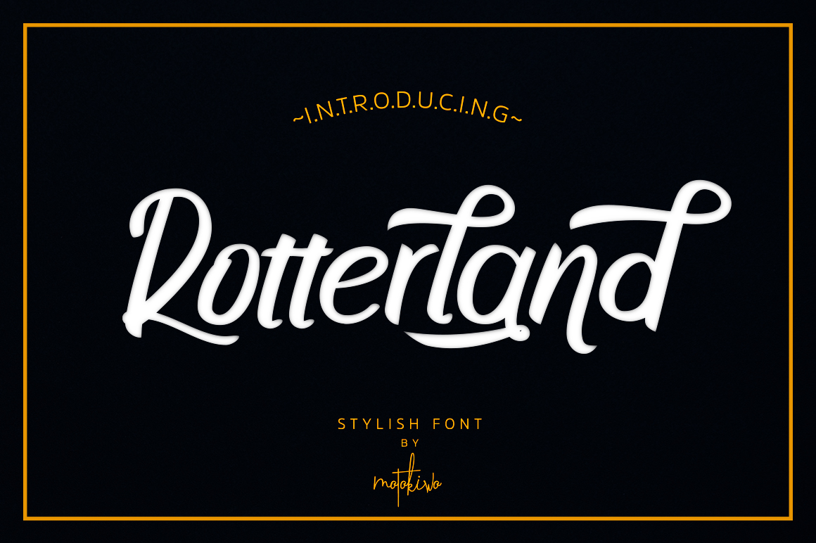 Rotterland: A Stylish Brush Lettered Font for Urban Branding