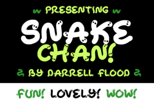 Snake Chan: A Playful Display Font for Handmade Creators