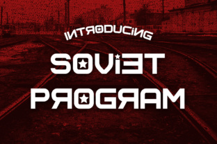 Soviet Program: A Bold Decorative Font for Creative Displays