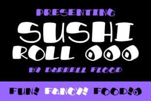 Sushi Roll Display Font for Handmade Crafts and Labels
